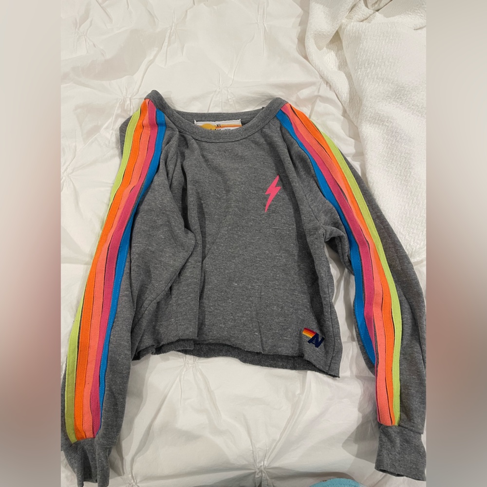 Aviator Nation cropped crew neck